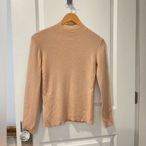 Vintage 100% Merino Wool Ann Taylor Long Sleeve Ribbed Mock Neck Sweater